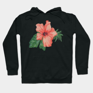 Tropical Pink Flower - Marker Illustration Hoodie